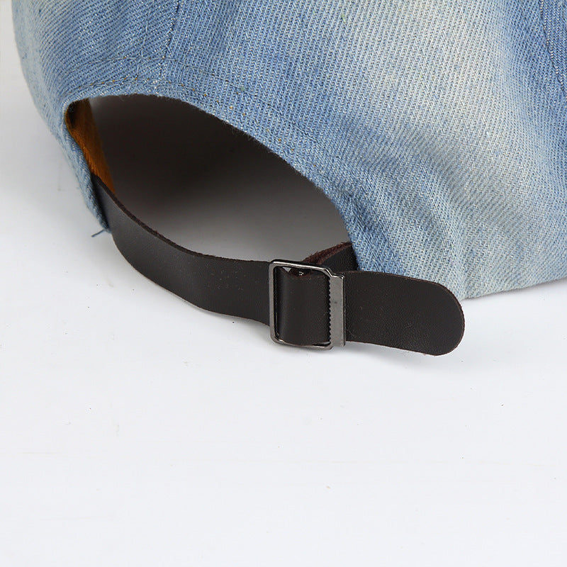 Wholesale Used Washed Adhesive Denim Baseball Caps