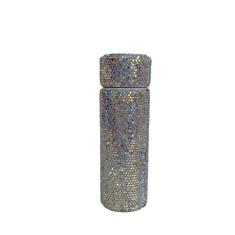 Wholesale Mini Luxury Diamond Straight Cup Pocket Portable Small 304 Stainless Steel Thermos Cup