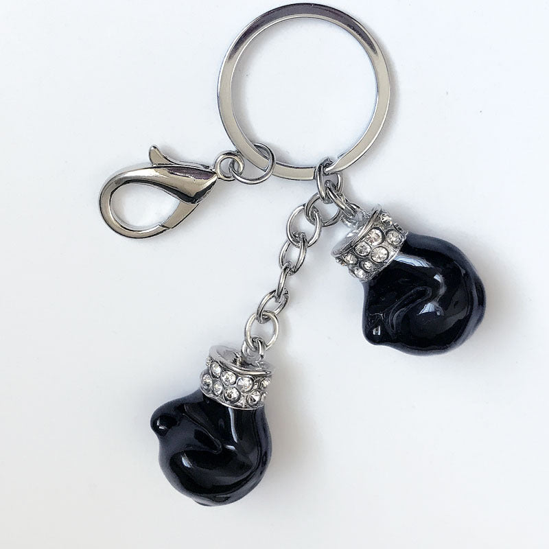 Wholesale Metal Dripping Boxing Gloves Keychain