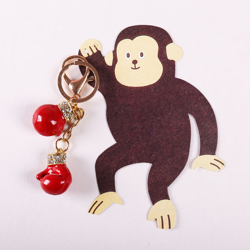 Wholesale Metal Dripping Boxing Gloves Keychain