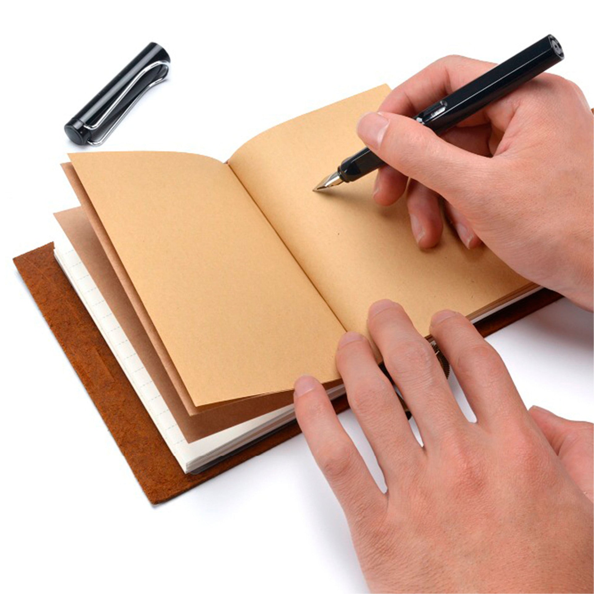 Wholesale Vintage Insert Genuine Leather Handmade Loose-leaf Notebook