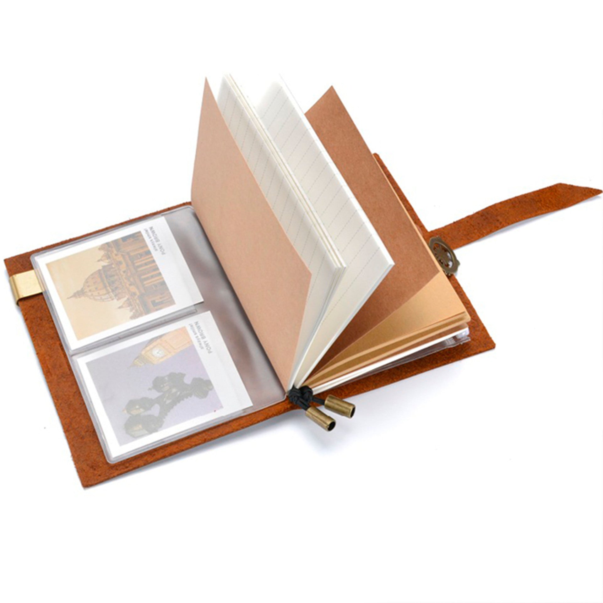 Wholesale Vintage Insert Genuine Leather Handmade Loose-leaf Notebook