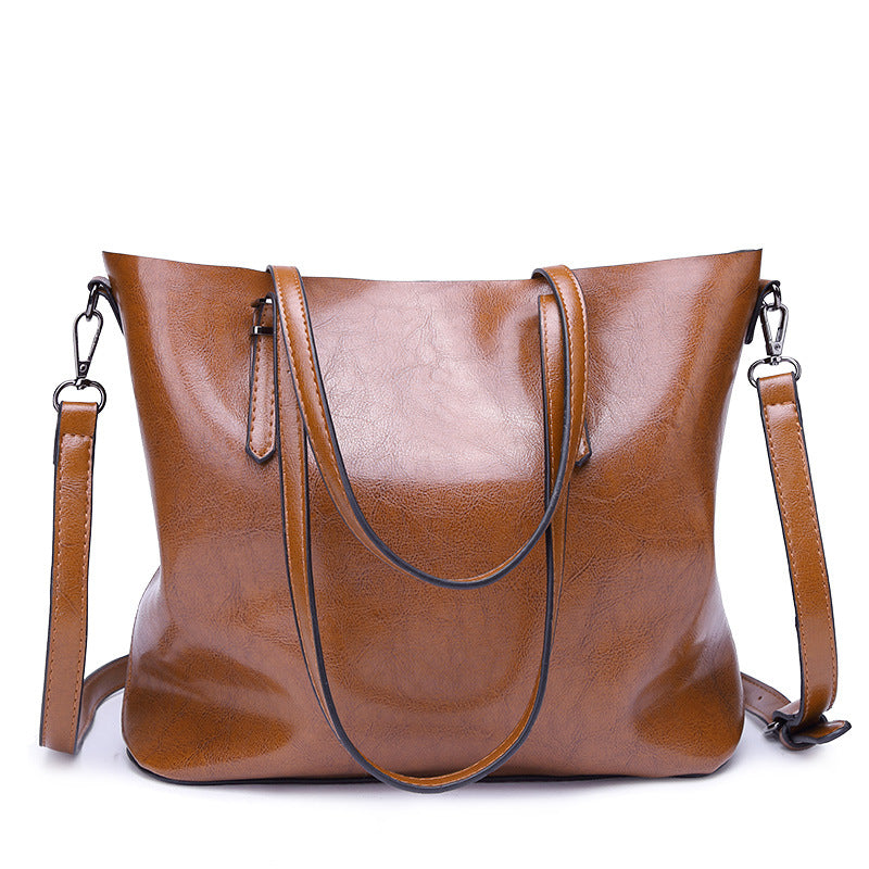 Wholesale Oil Wax Leather Tote Bag Autumn/Winter Single Shoulder Bag Crossbody Bag