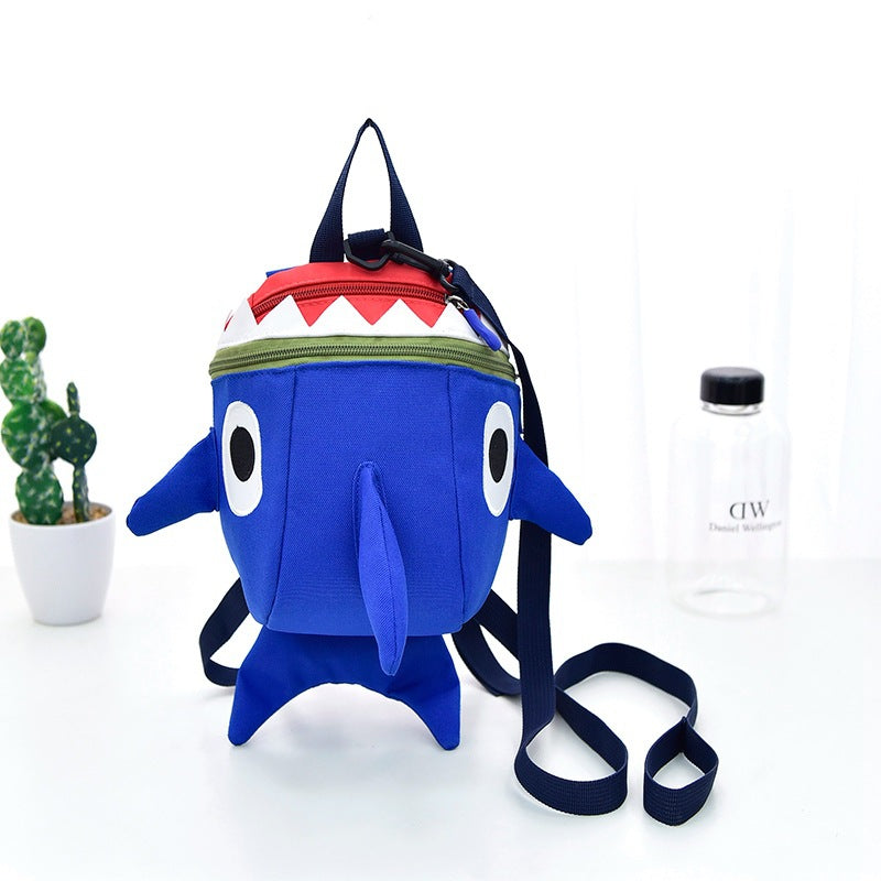 Mochila de tiburones infantil anti-perdición al por mayor de nylon