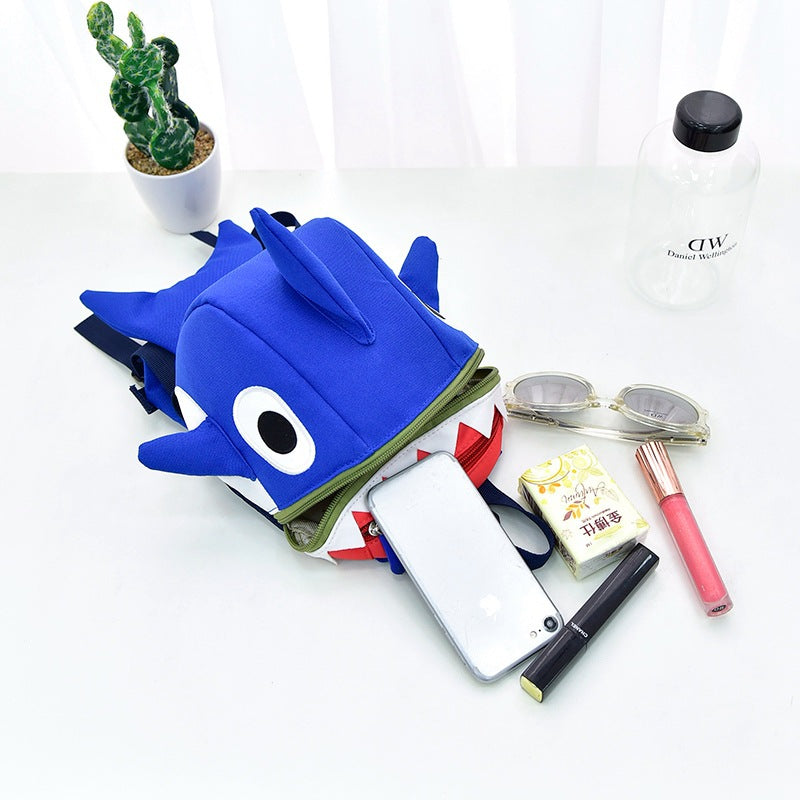 Mochila de tiburones infantil anti-perdición al por mayor de nylon