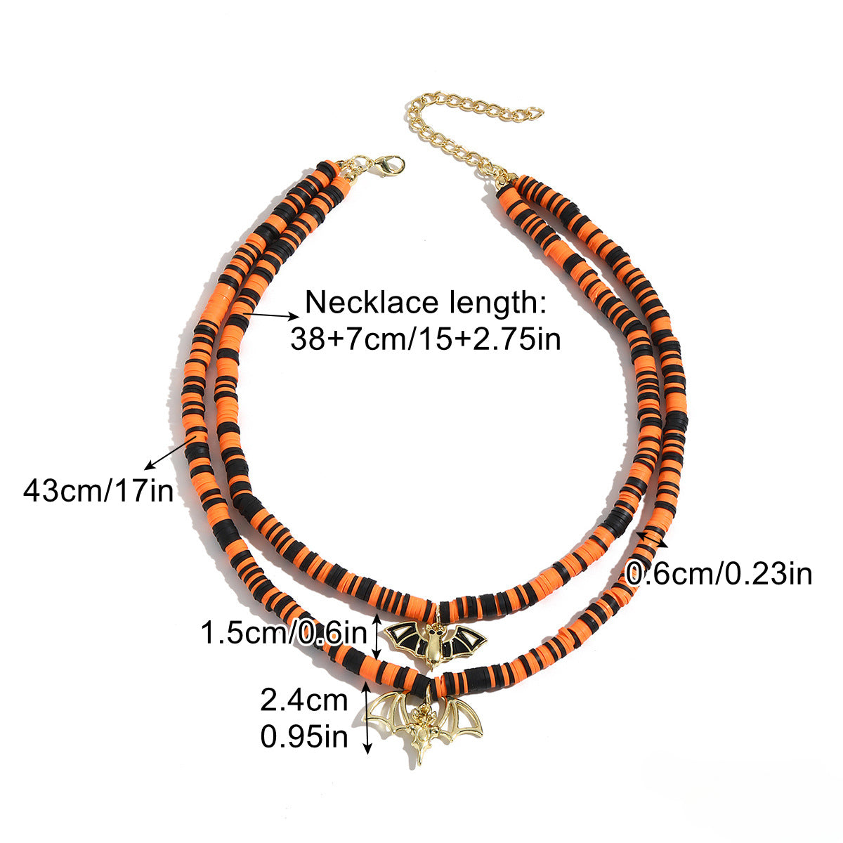 Wholesale Halloween Skull Pumpkin Zinc Alloy Necklace