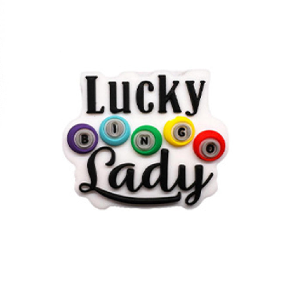 Wholesale 10pcs Cartoon Reading Ghost Letter Pattern Silicone Beads