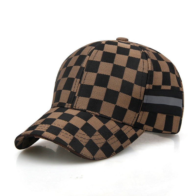Wholesale Spring and Summer Plaid Outdoor Sports Baseball Casual Sun Protection Cap