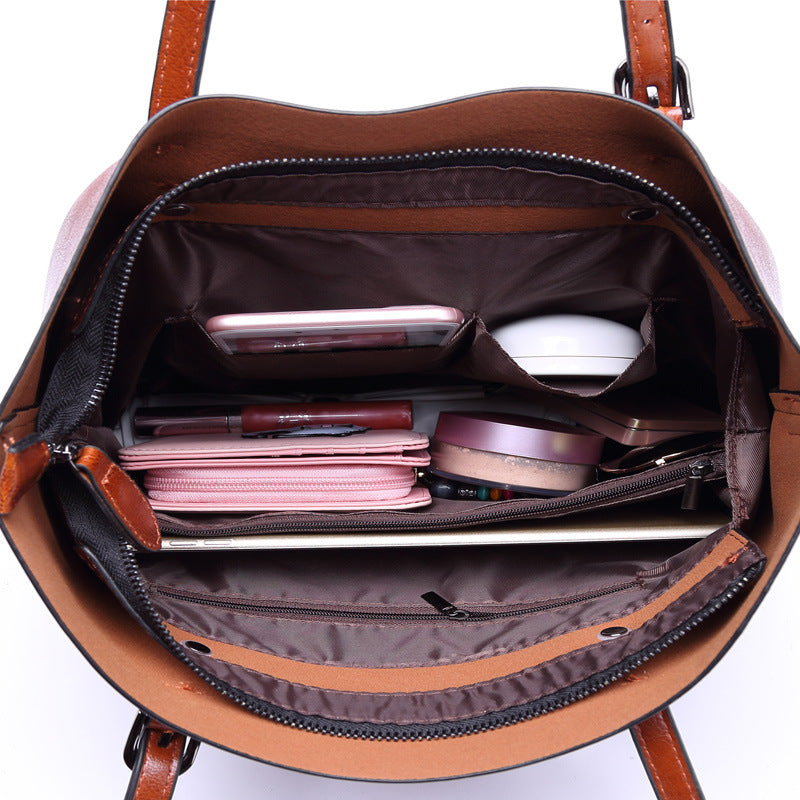 Wholesale Oil Wax Leather Tote Bag Autumn/Winter Single Shoulder Bag Crossbody Bag