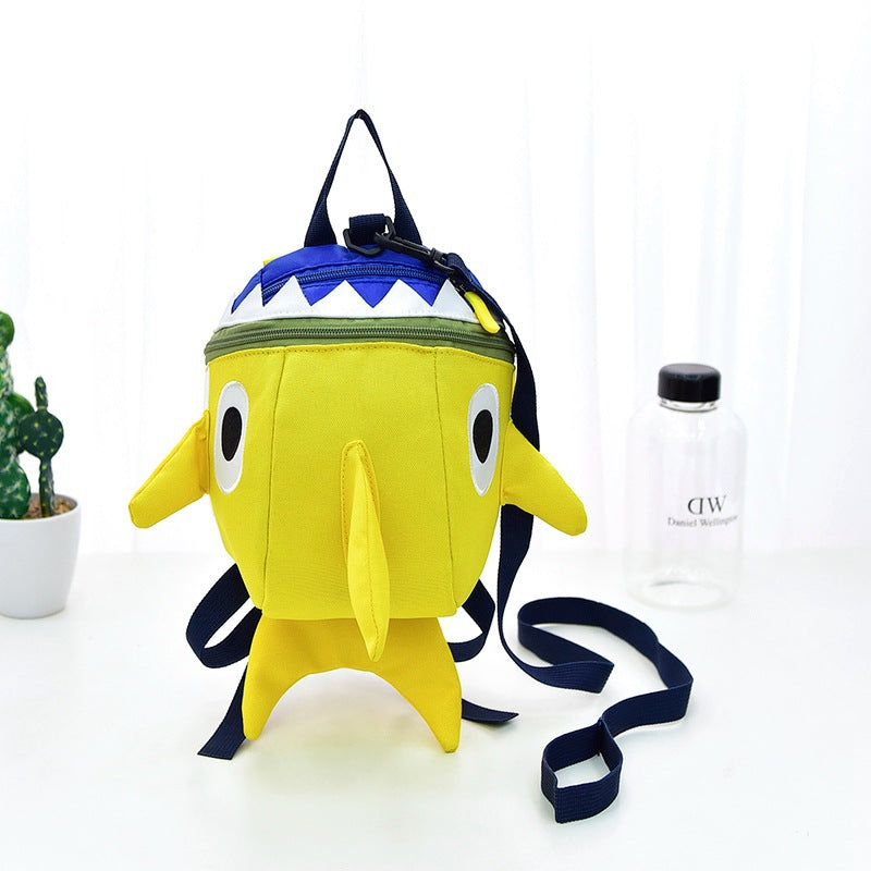 Mochila de tiburones infantil anti-perdición al por mayor de nylon