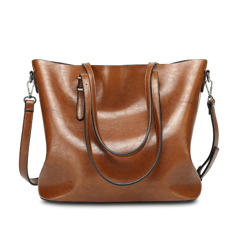 Wholesale Oil Wax Leather Tote Bag Autumn/Winter Single Shoulder Bag Crossbody Bag