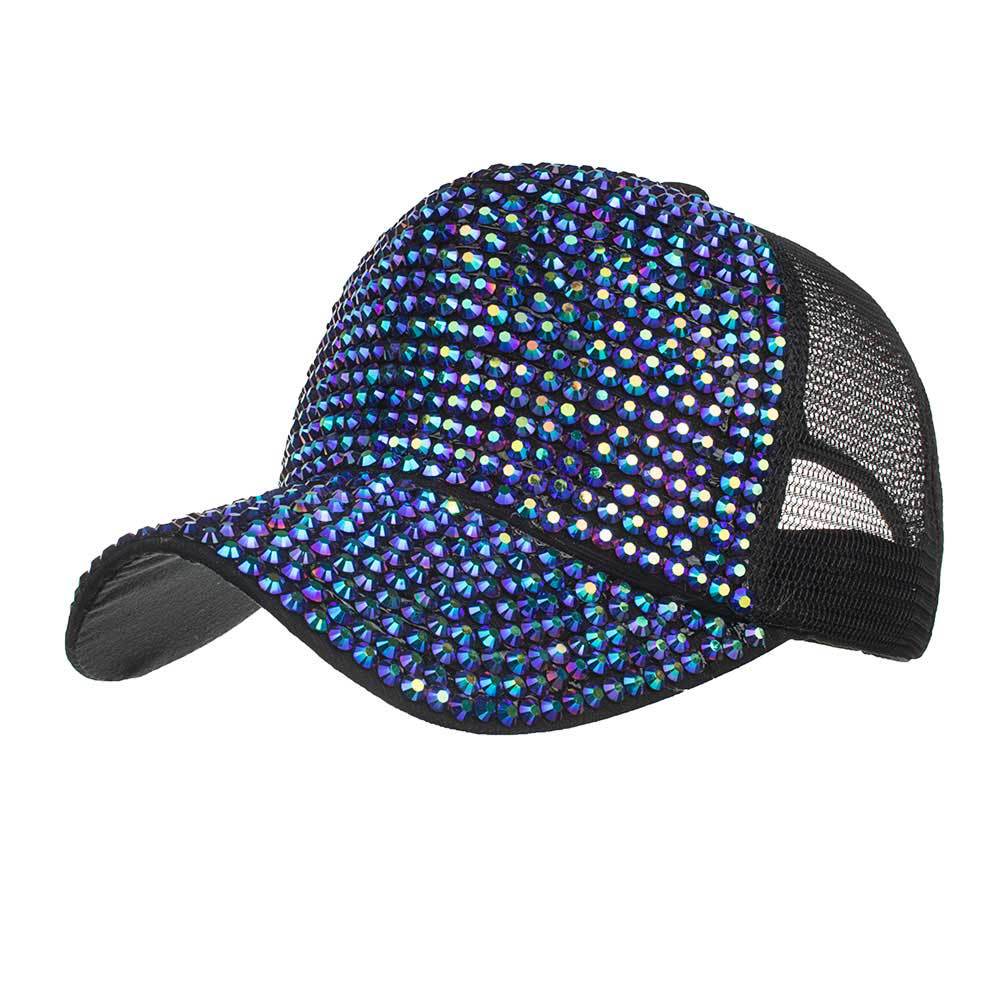 Wholesale Full diamond mesh hat baseball cap