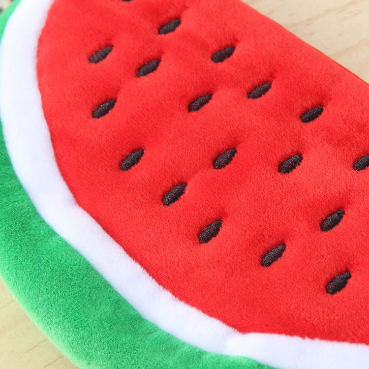Wholesale Cartoon Cute Coin Purse Plush Fabric Watermelon
