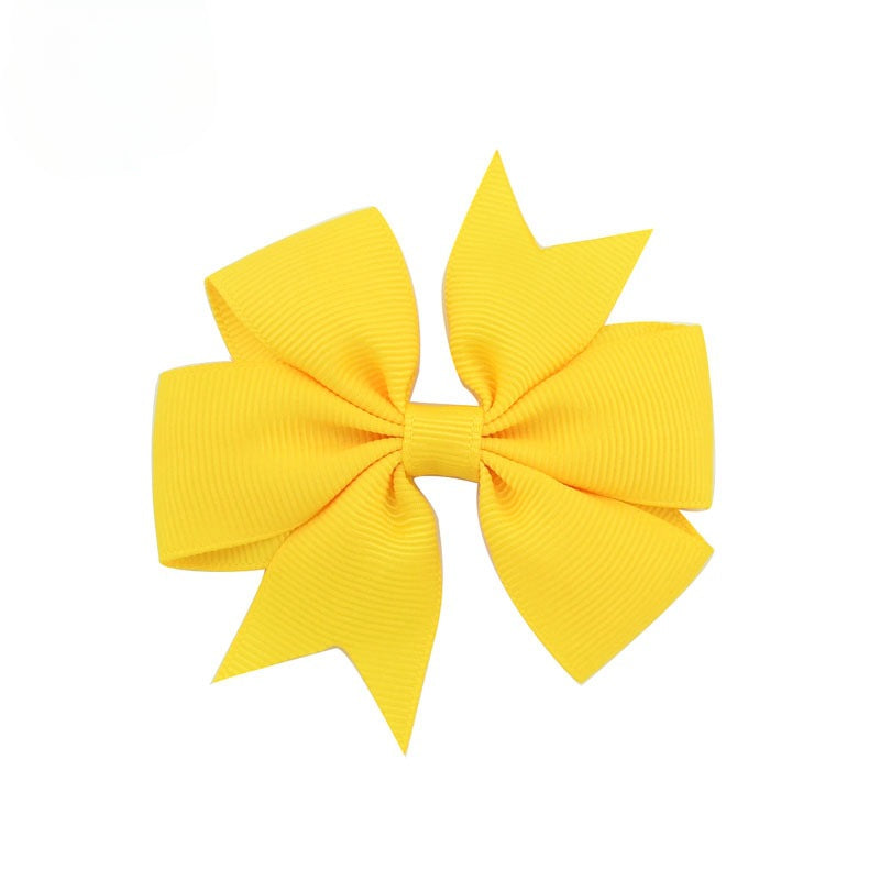 Wholesale 10pcs Handmade Baby Dovetail V Ribbed Ribbon Bow Hairpin