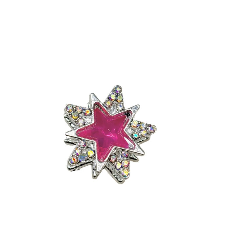 Wholesale 20pcs DIY Heavy Industry Alloy Nepal Double sided Zircon Star DIY Beads