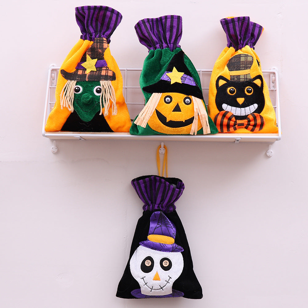Wholesale Halloween Children's Pumpkin Gift Bag Party Fabric Kids Bag