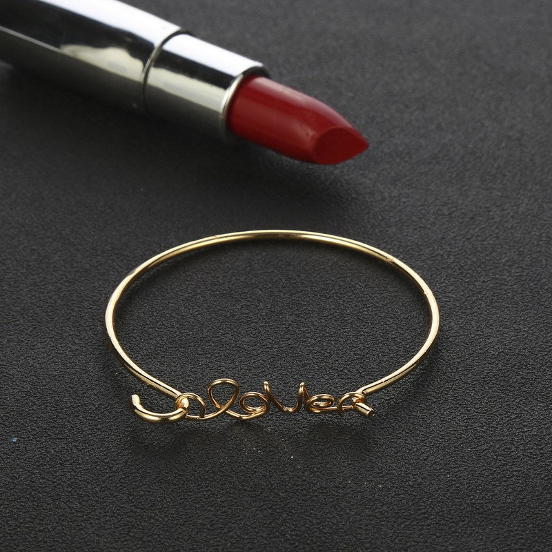 Wholesale Triangular Opening Love Diamond Bracelet Four-piece Set