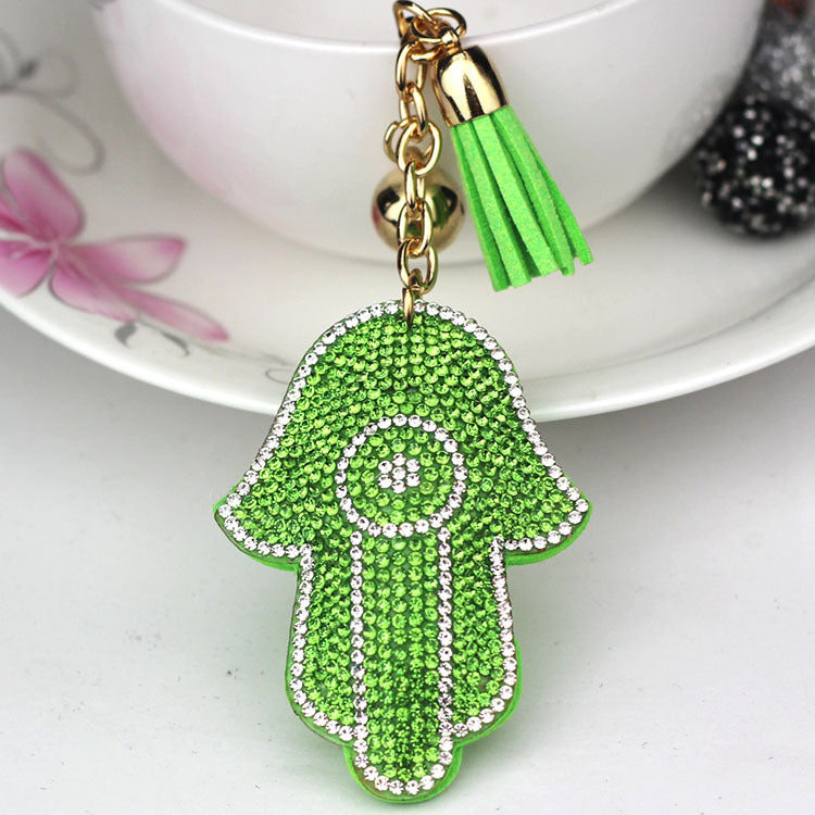 Wholesale Fatima's Hand Hot Diamond Keychain