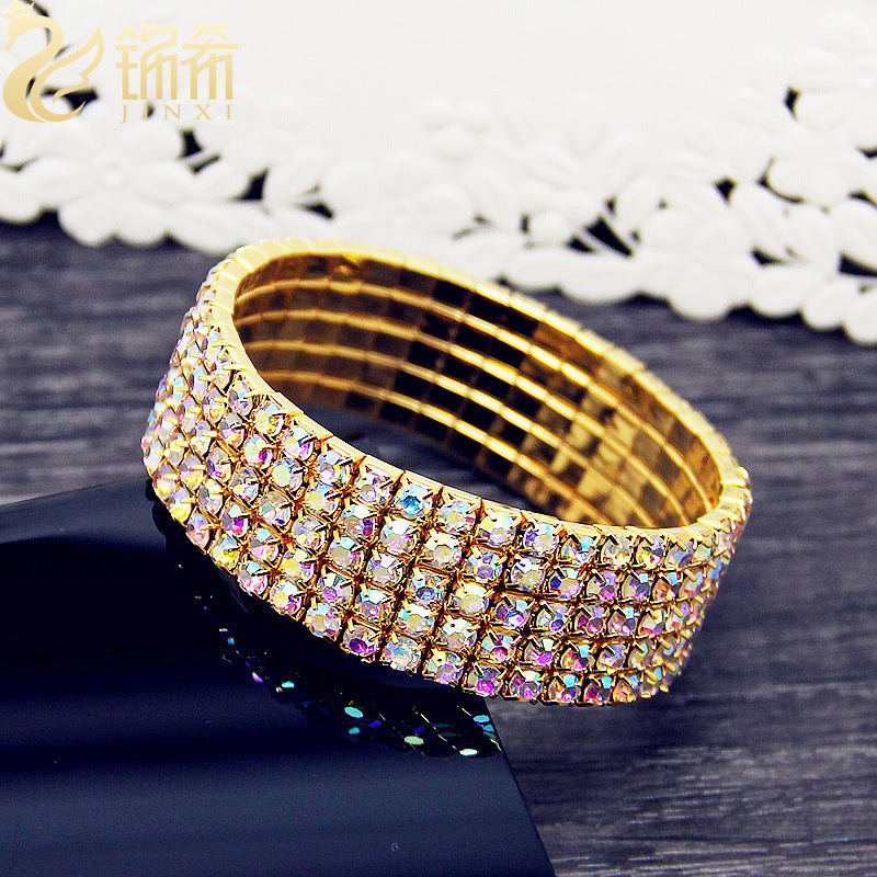 Wholesale Colored Rhinestones Sweet Crystals Bracelet