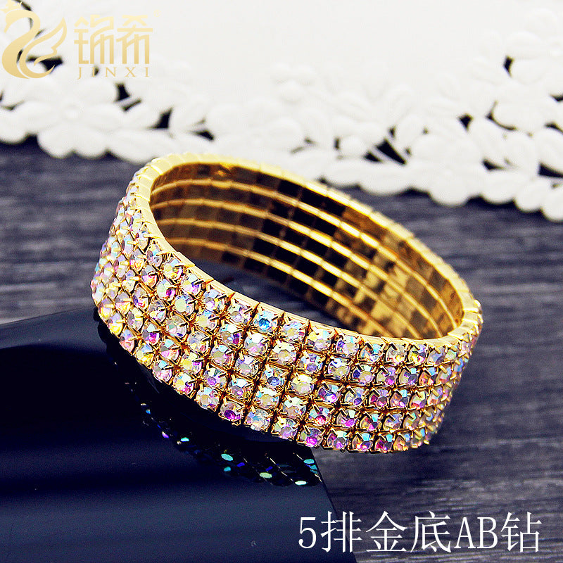 Wholesale Colored Rhinestones Sweet Crystals Bracelet