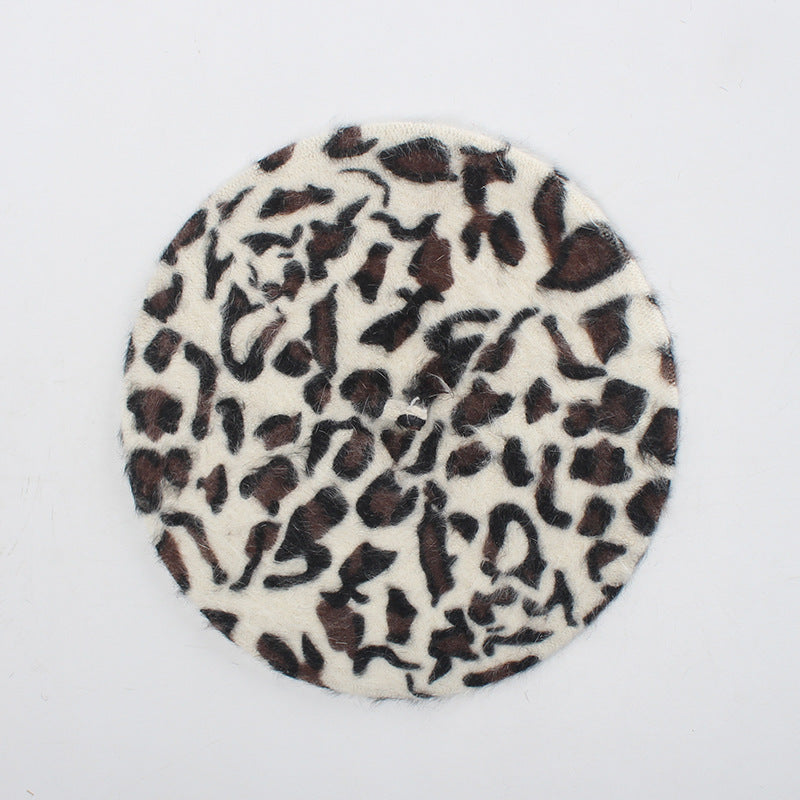 Wholesale Leopard Print Beret Furgora Beret