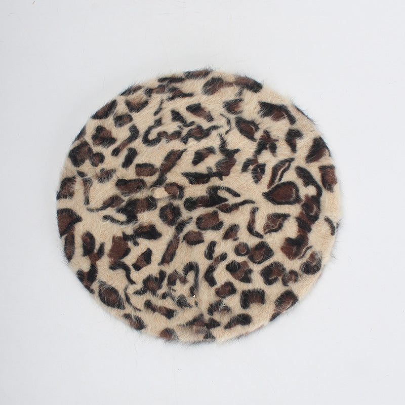 Wholesale Leopard Print Beret Furgora Beret