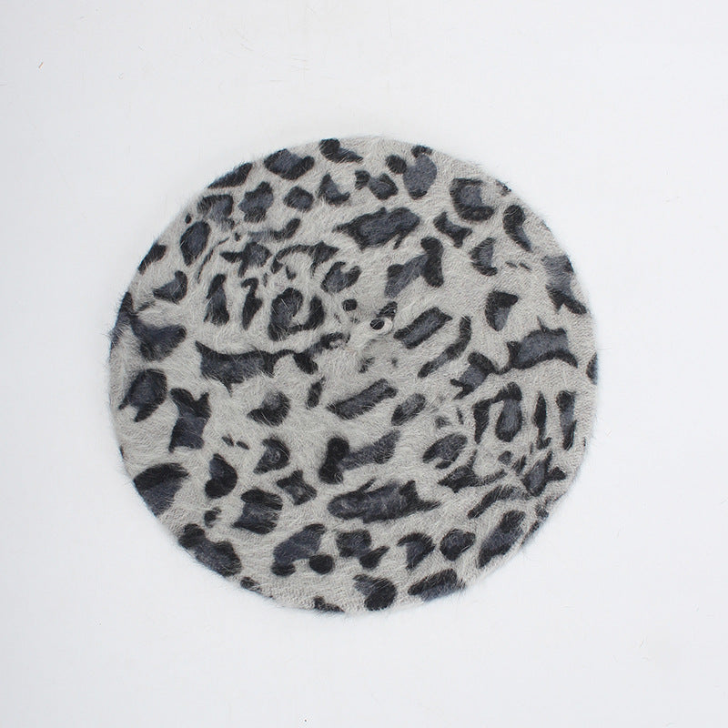 Wholesale Leopard Print Beret Furgora Beret