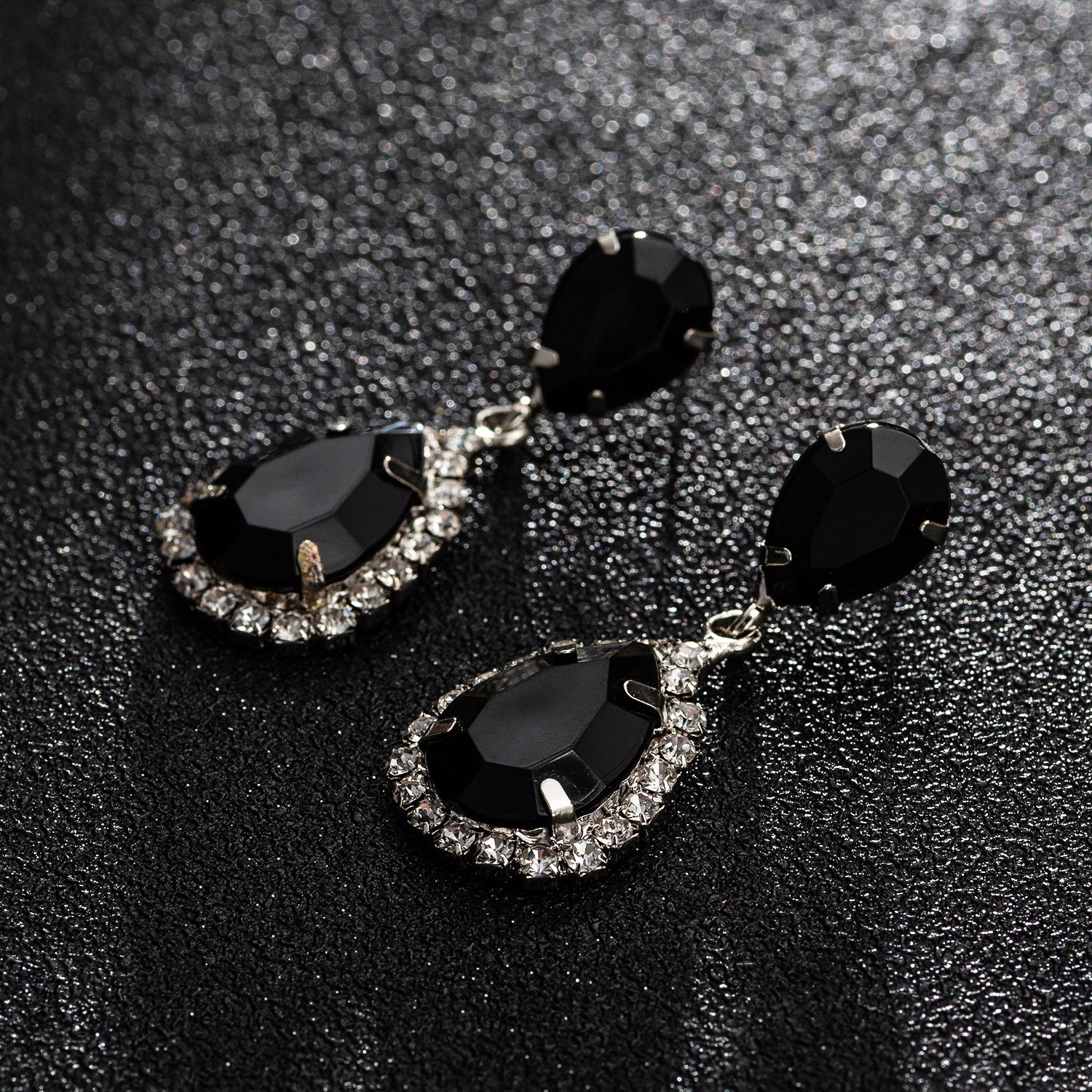 Wholesale Sparkling Drop Crystal Earrings