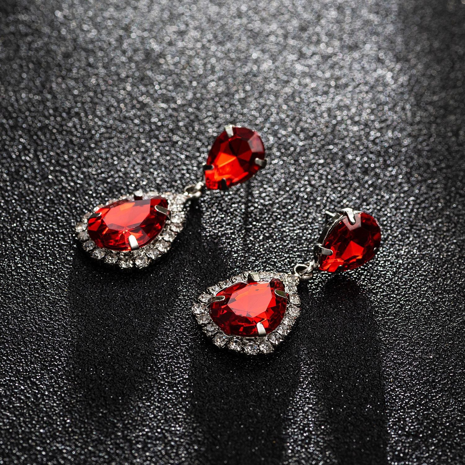 Wholesale Sparkling Drop Crystal Earrings