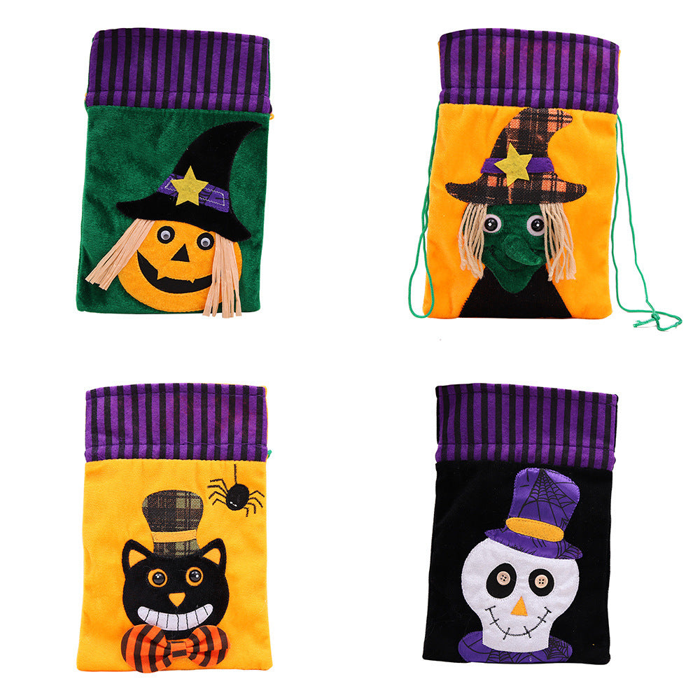 Wholesale Halloween Children's Pumpkin Gift Bag Party Fabric Kids Bag