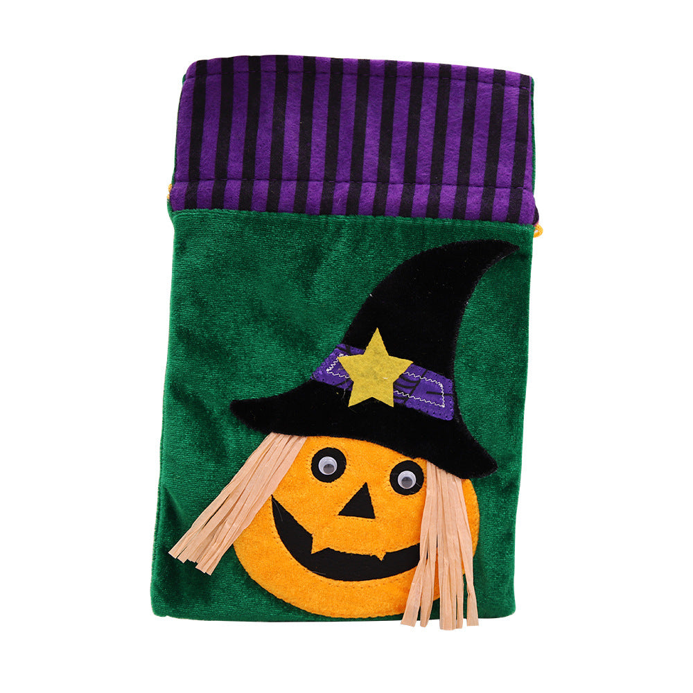Wholesale Halloween Children's Pumpkin Gift Bag Party Fabric Kids Bag