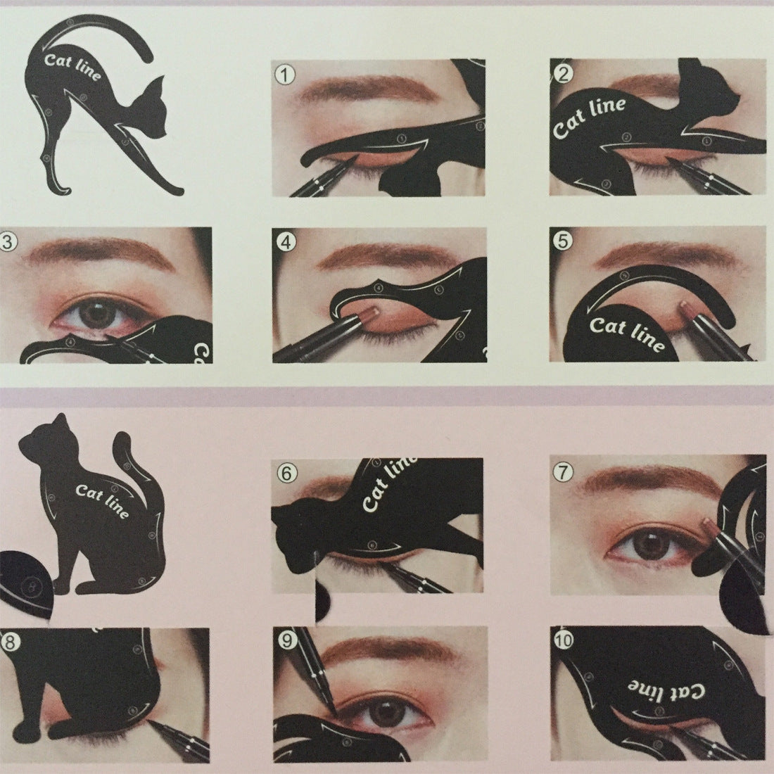 Wholesale multifunctional cat eyeshadow eyeliner card