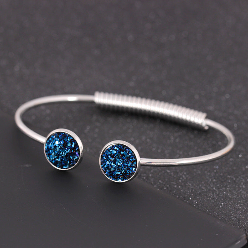 Wholesale Metal Frosted Sequins Adjustable Bracelet