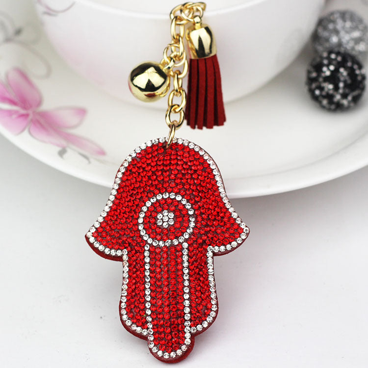 Wholesale Fatima's Hand Hot Diamond Keychain