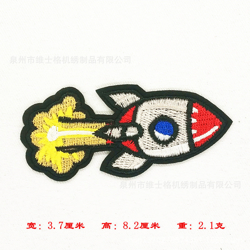 Wholesale Embroidered Astronaut Iron On Patch For ets Stylish Clothing Decoration DIY Sew On Patch Craft Supply