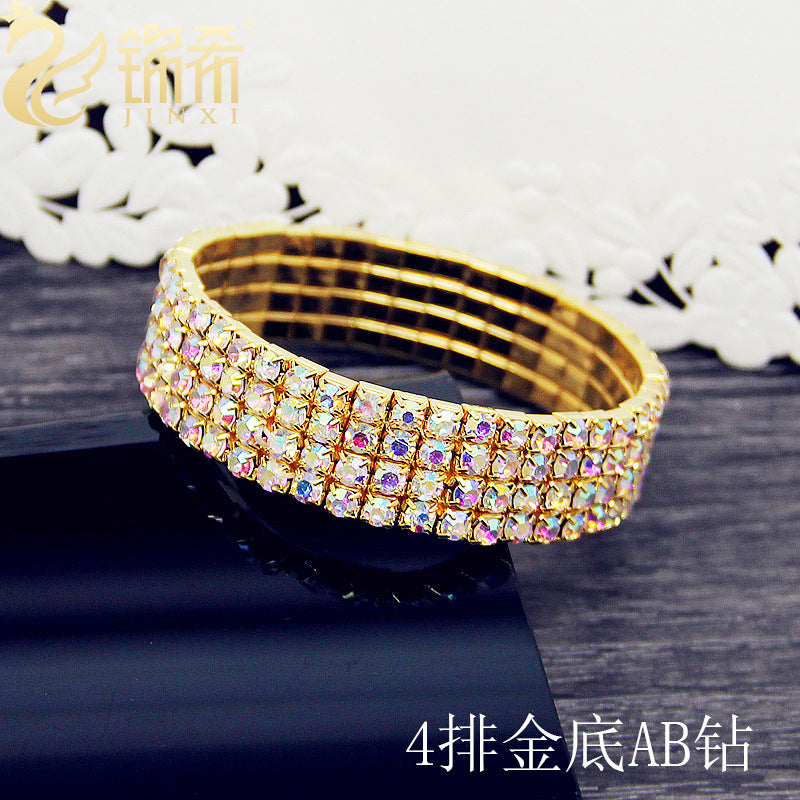 Wholesale Colored Rhinestones Sweet Crystals Bracelet