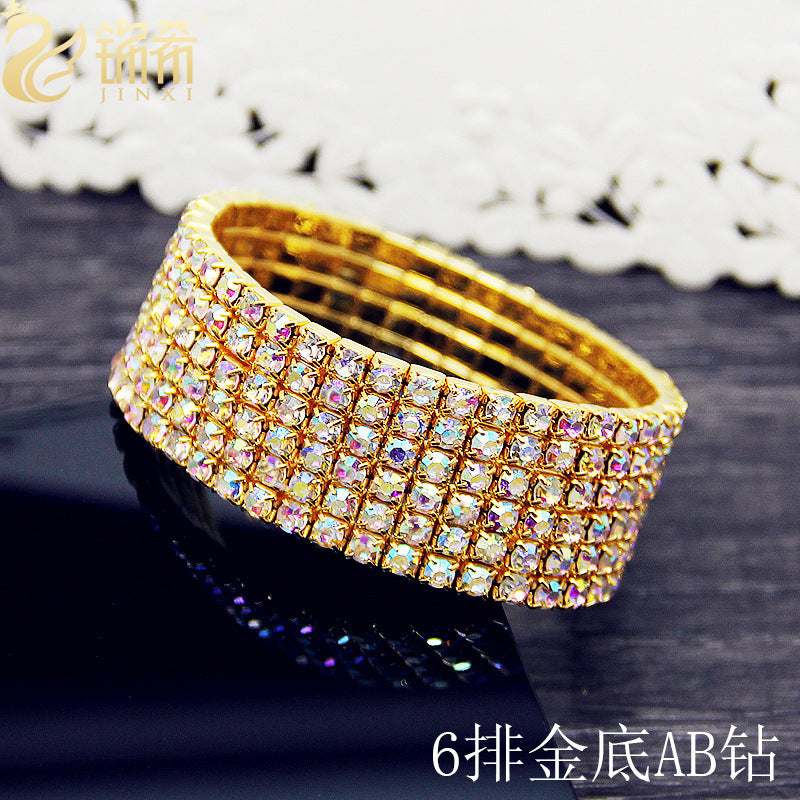 Wholesale Colored Rhinestones Sweet Crystals Bracelet