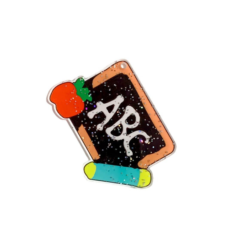 Wholesale 30pcs Acrylic Glitter Campus Style Graduation Season Accessories DIY Materials