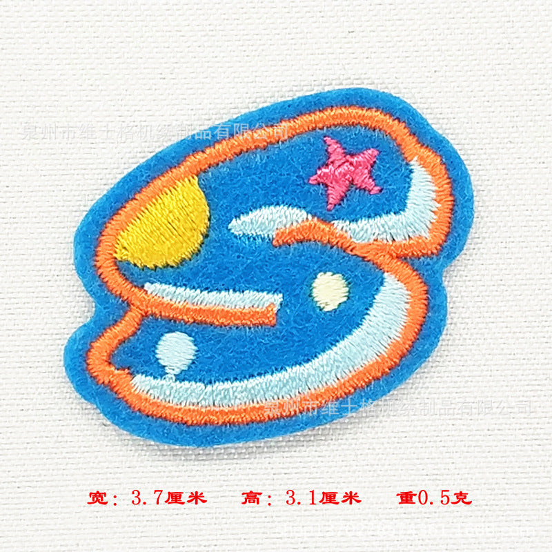 Wholesale 26 English letter cartoon clothes embroidery DIY Patches