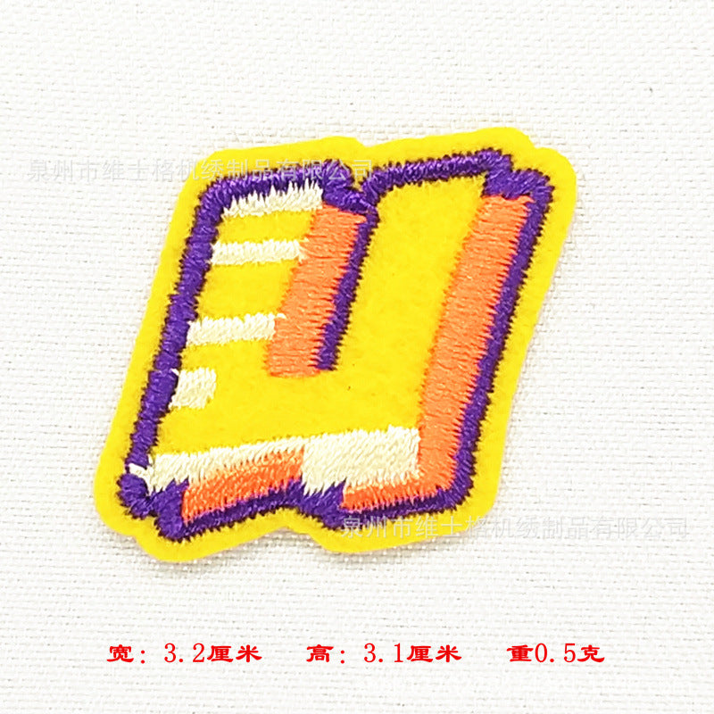 Wholesale 26 English letter cartoon clothes embroidery DIY Patches