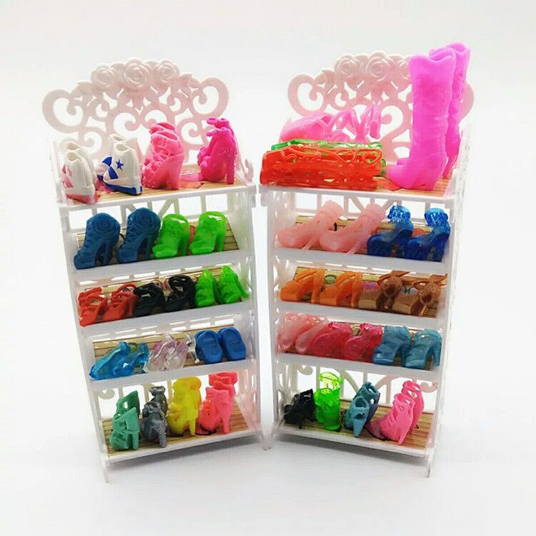 Wholesale Toy Shoe Rack Plastic Simple Shoe Doll Accessories