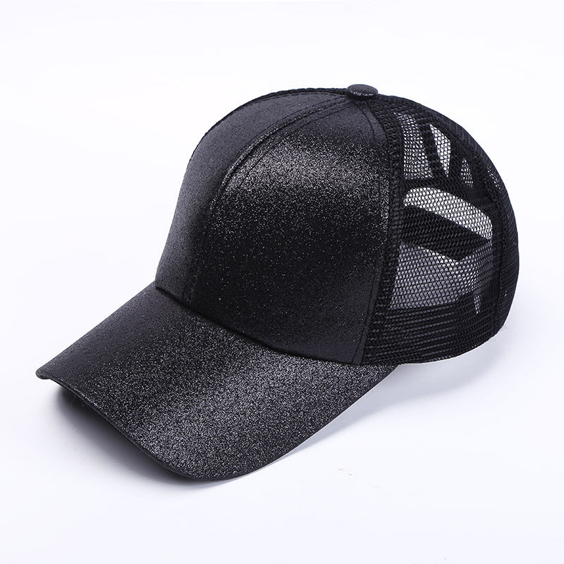 Wholesale Sequined hollow breathable cap