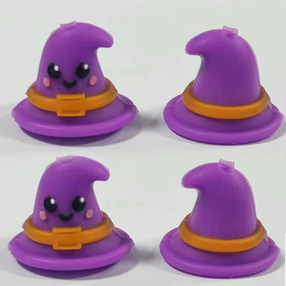 Wholesale 10pcs Cartoon 3D Halloween Magic Hat Silicone Beads