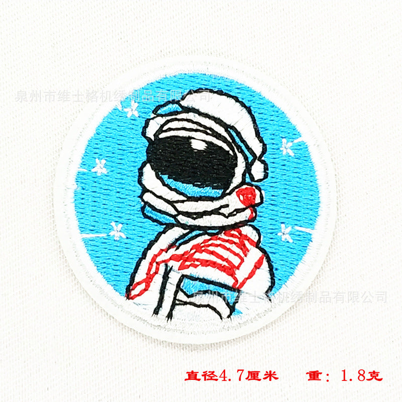 Wholesale Embroidered Astronaut Iron On Patch For ets Stylish Clothing Decoration DIY Sew On Patch Craft Supply
