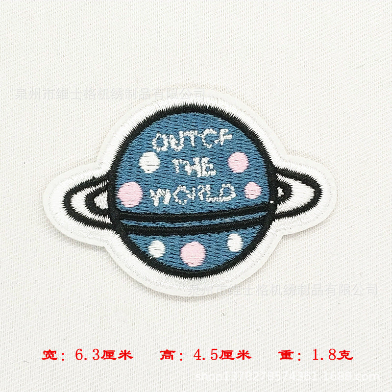 Wholesale Embroidered Astronaut Iron On Patch For ets Stylish Clothing Decoration DIY Sew On Patch Craft Supply