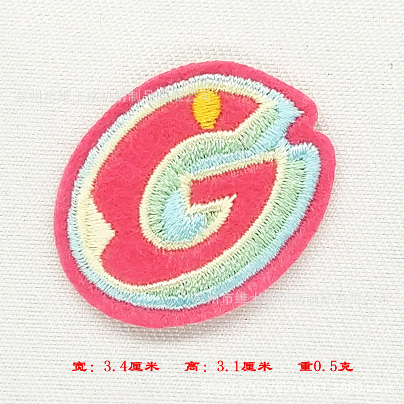 Wholesale 26 English letter cartoon clothes embroidery DIY Patches
