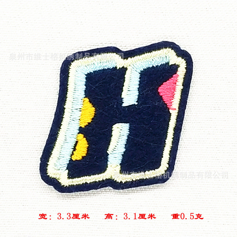 Wholesale 26 English letter cartoon clothes embroidery DIY Patches