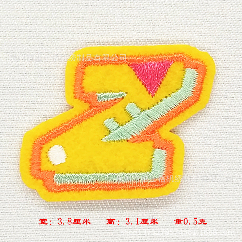 Wholesale 26 English letter cartoon clothes embroidery DIY Patches