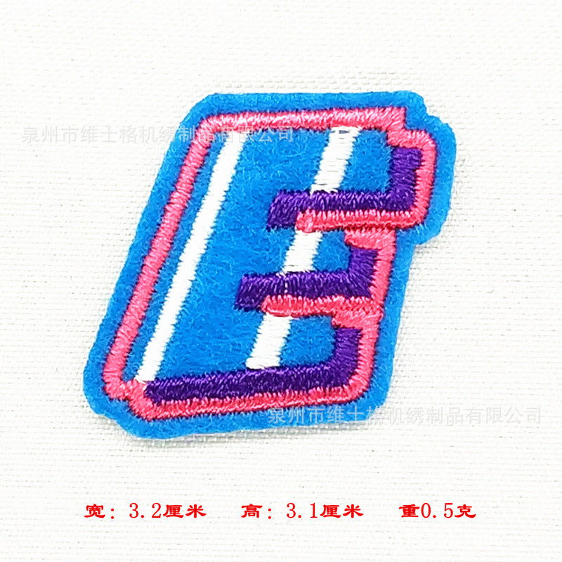 Wholesale 26 English letter cartoon clothes embroidery DIY Patches