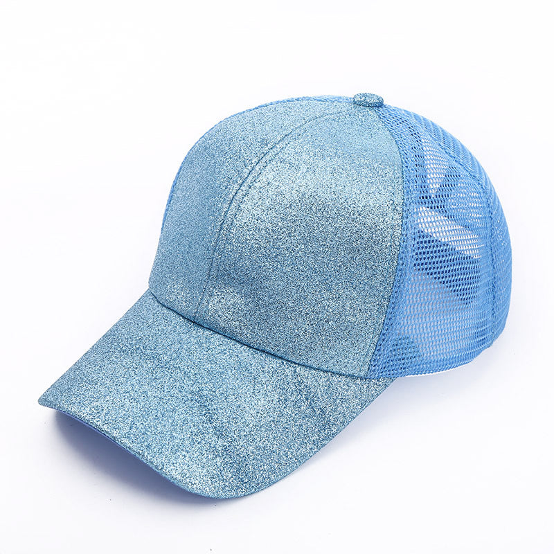 Wholesale Sequined hollow breathable cap